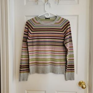 Vintage y2k Point Zero multicolored green pink grey striped sweater M